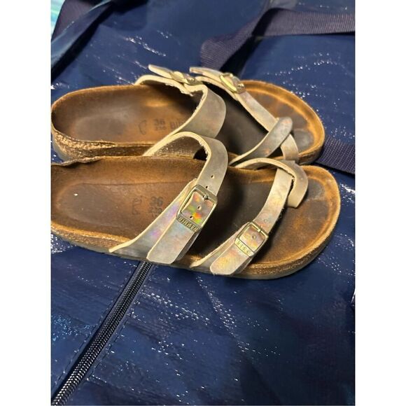 Birkenstock Mayari Toe Loop Sandals Holographic Straps Women - Picture 2 of 8